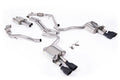 Audi S5 B9 Sport Diff models with Brace Bars (LHD) - Resonated Cat-Back with Quad Cerakote Black Trims