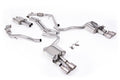 Audi S5 B9 Sport Diff models with Brace Bars (LHD) - Resonated Cat-Back with Quad Brushed Titanium Trims