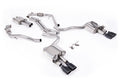 Audi S5 B9 Sport Diff models with Brace Bars (LHD) - Resonated Cat-Back with Quad Black Oval Trims
