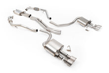 Audi S4/S5 B9 Sport Diff without Brace Bars - Resonated (Quieter) Cat-Back Exhaust System with Quad GT-100 Titanium Trims