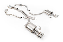 Audi S4/S5 B9 Sport Diff without Brace Bars - Resonated (Quieter) Cat-Back Exhaust System with Quad Polished Oval Trims