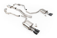 Audi S4/S5 B9 Sport Diff without Brace Bars - Resonated (Quieter) Cat-Back Exhaust System with Quad Cerakote Black Oval Trims