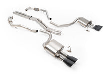Audi S4/S5 B9 Sport Diff without Brace Bars - Non-Resonated (Louder) Cat-Back Exhaust System with Quad GT-100 Cerakote Black Trims