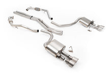 Audi S4/S5 B9 Sport Diff without Brace Bars - Non-Resonated (Louder) Cat-Back Exhaust System with Quad GT-100 Titanium Trims
