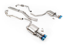 Audi S4/S5 B9 Sport Diff without Brace Bars - Non-Resonated (Louder) Cat-Back Exhaust System with Quad GT-100 Burnt Titanium Trims