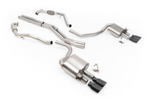 Audi S4/S5 B9 Sport Diff without Brace Bars - Non-Resonated (Louder) Cat-Back Exhaust System with Quad Cerakote Black Oval Trims