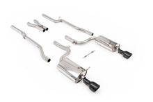 Audi S4 B6 - Non-Resonated (Louder) Cat-Back Exhaust System with Jet-100 Cerakote Black Trims