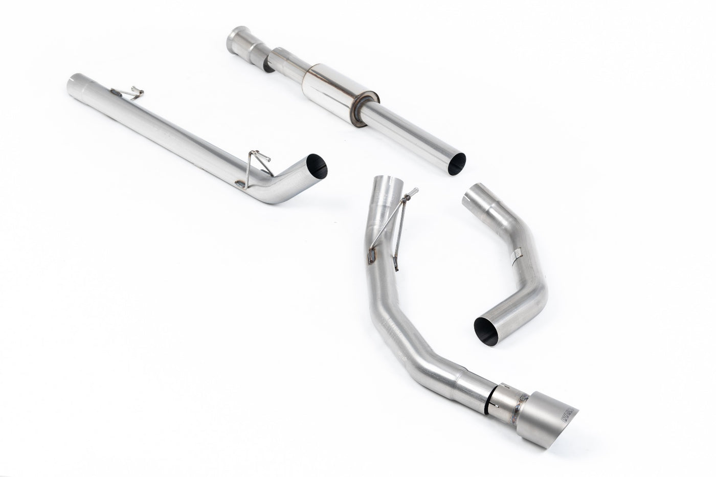 Ford F150 5.0 V8 Supercrew - Race Part-Resonated (Louder) Cat-back with Single Brushed Titanium Tip