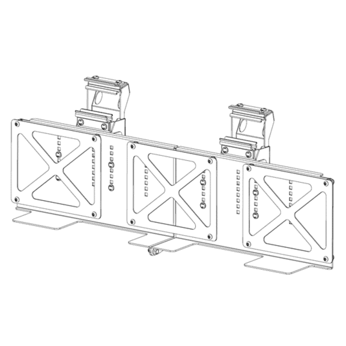 ARB Bed Rack Triple Case Mount
