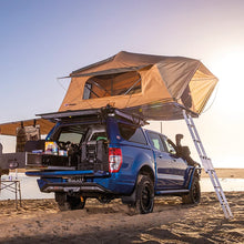 ARB Flinders rooftop tent side profile with ladder